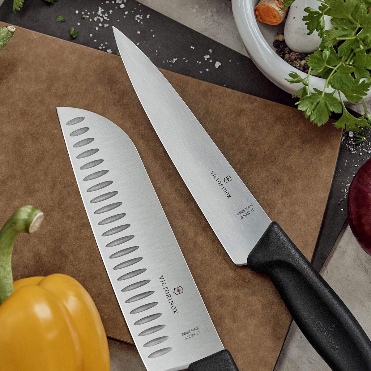 Ergonomischer Fibrox-Griff des Victorinox Swiss Classic Tranchiermessers