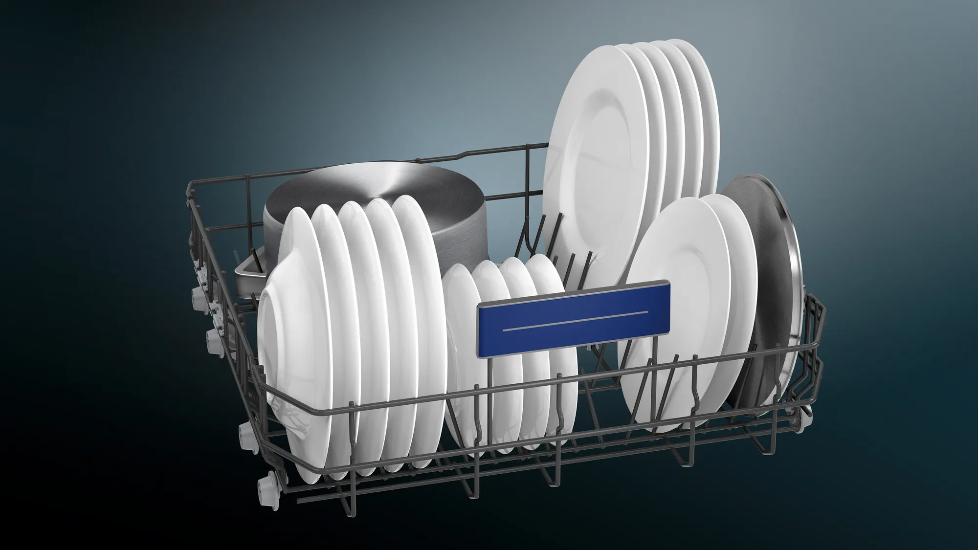 Höhenverstellbarer Oberkorb (RackMatic) im Siemens iQ300 Geschirrspüler