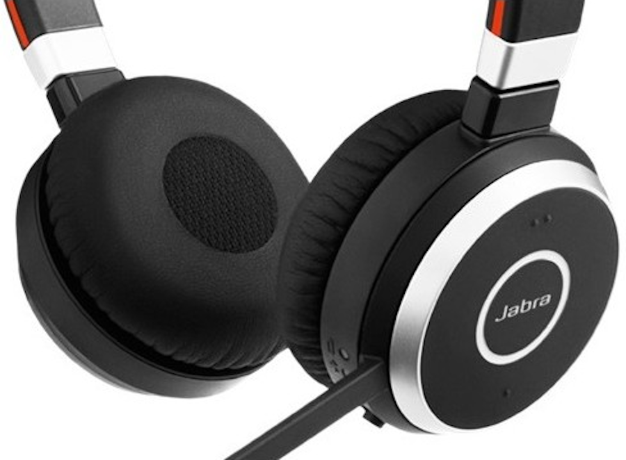 Jabra Evolve headset ear cushion close-up