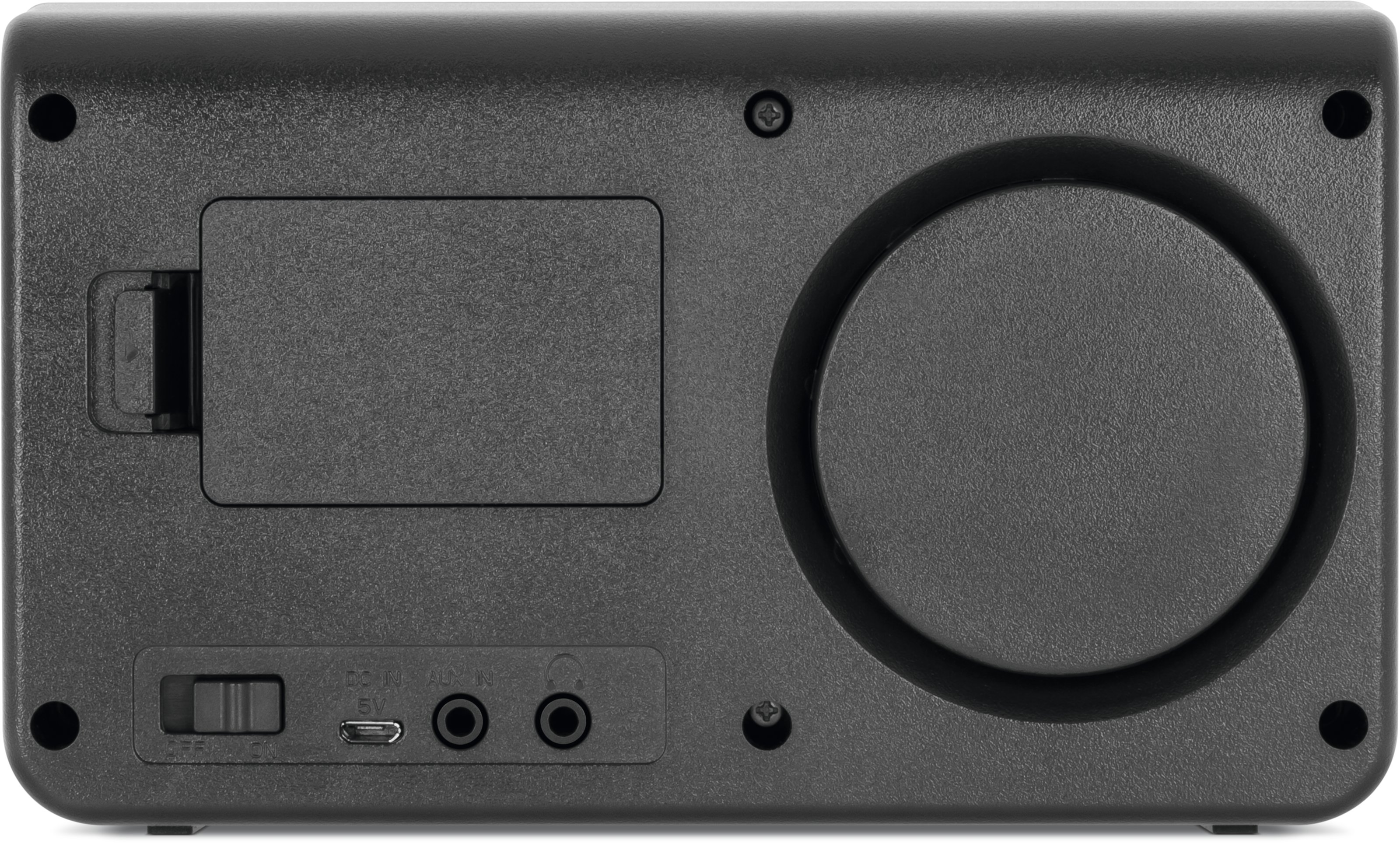 Sternradio IR2 Internetradio, Rückansicht mit Anschlüssen.