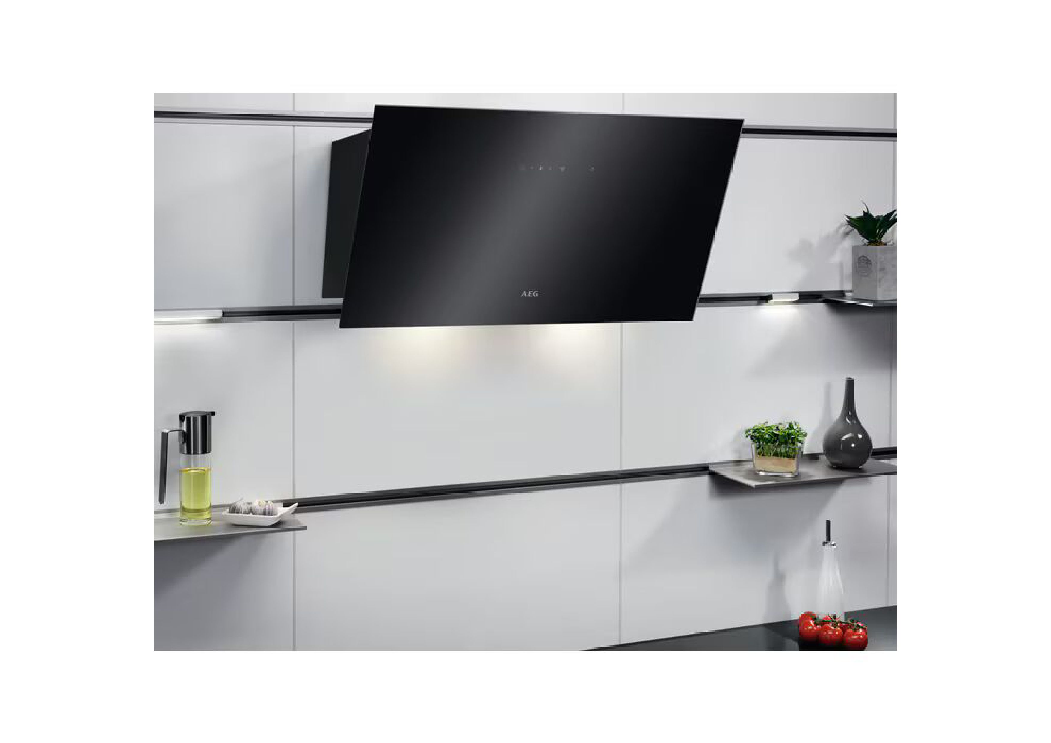 AEG DVK5661HB Kopffreie Dunstabzugshaube in elegantem Schwarz