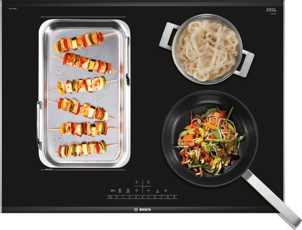 Bosch PVS775FB5E Series 6 induction hob, 70 cm, black - glass ceramic