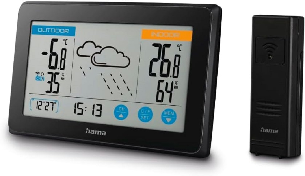 Hama 186314 Wetterstation "Touch" Schwarz