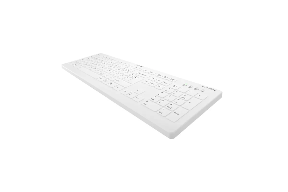 Contour Design Active Key Contour QuickClean Medizinische Tastatur IP68 Full-Size Kabellos Weiß DE C8112