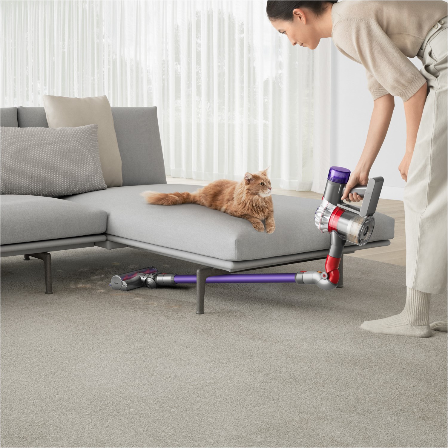 DYSON V8 Origin cordless upright vacuum cleaner silver violet, EAN: 5025155070932