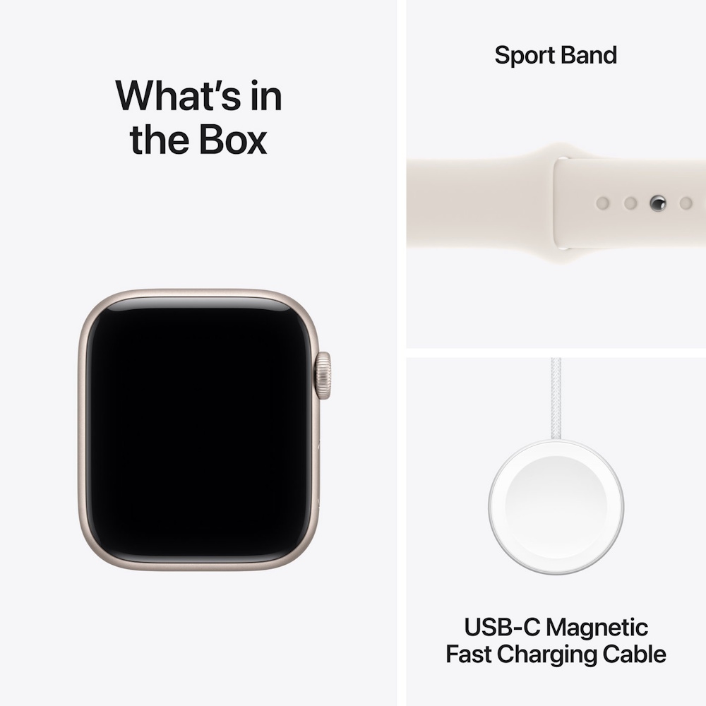 Apple Watch SE 3 GPS 40mm Smartwatch | Starlight aluminum housing | Starlight sports armband M/L | Always-On Retina Display