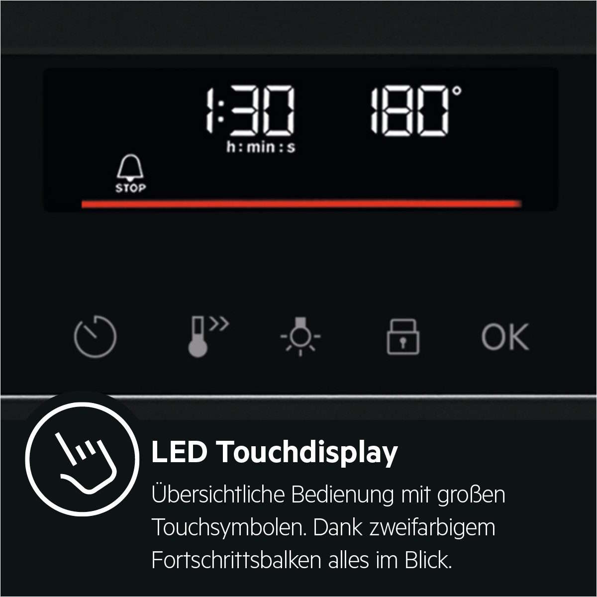 AEG Standherds CIB6499APB LED Touchdisplay