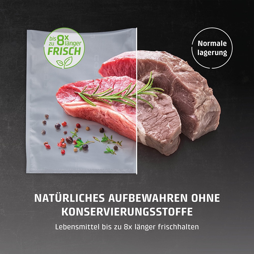 Caso Design Profi-Folienrolle Lebenmittel bis zu 8x länger Frischhalten