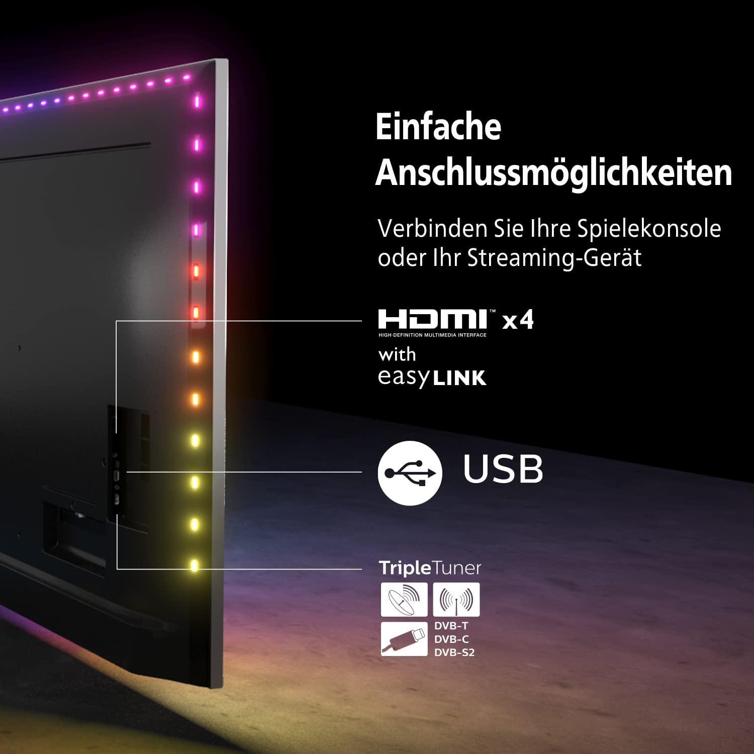 Philips 43PUS8007/12 108 cm (43 inch), connection options