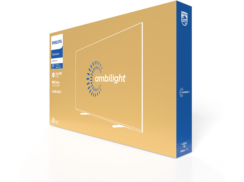 PHILIPS 55PUS8007/12 LED TV (Flat, 55 Zoll ,139 cm, UHD 4K, SMART TV, Ambilight, Android TV™ 11 (R)