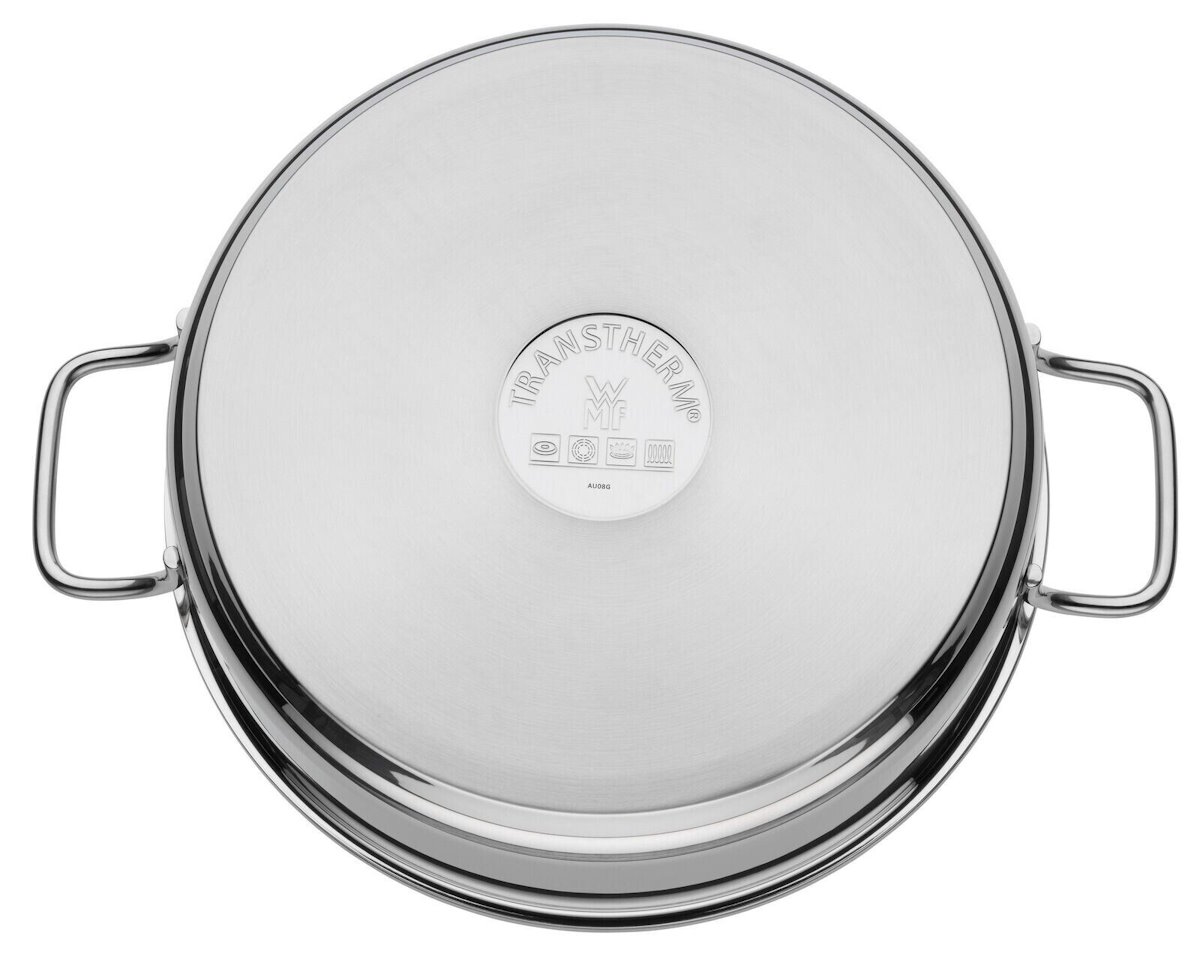 WMF Select it! Dampfgarer Bräter mit Deckel backofengeeignet 5l, Induktion, Glasdeckel, Garthermometer, Garblech