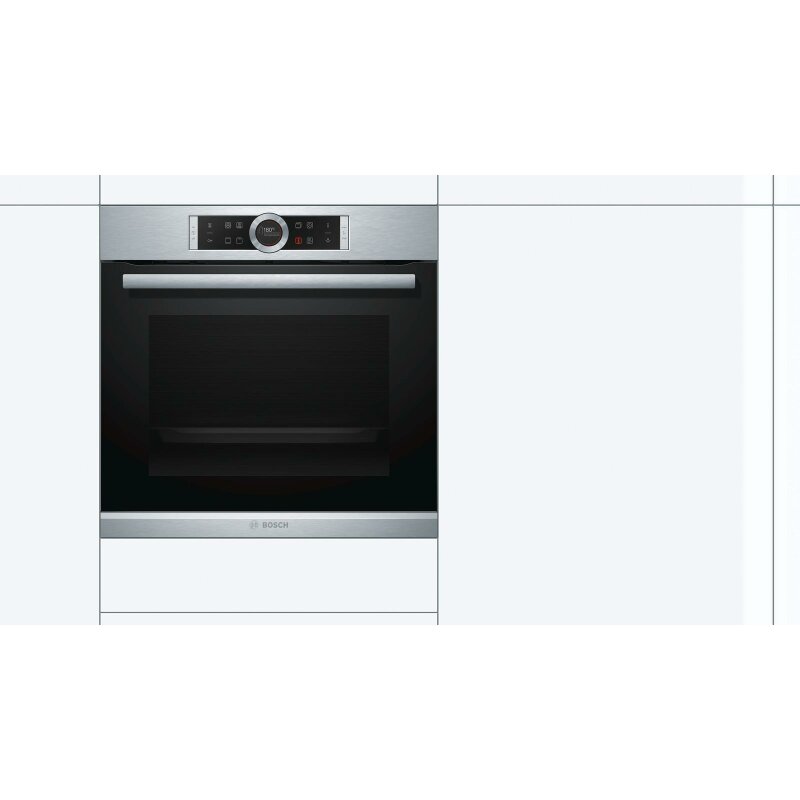 BOSCH HBG632TS1, Series 8, built-in oven with steam, grill and convection