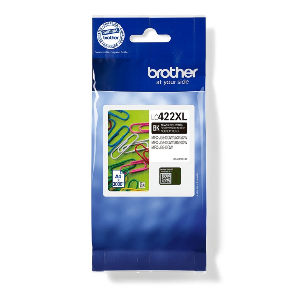 Brother LC422XLBK Druckerpatrone 1 Stück(e) Original Hohe (XL-) Ausbeute Schwarz