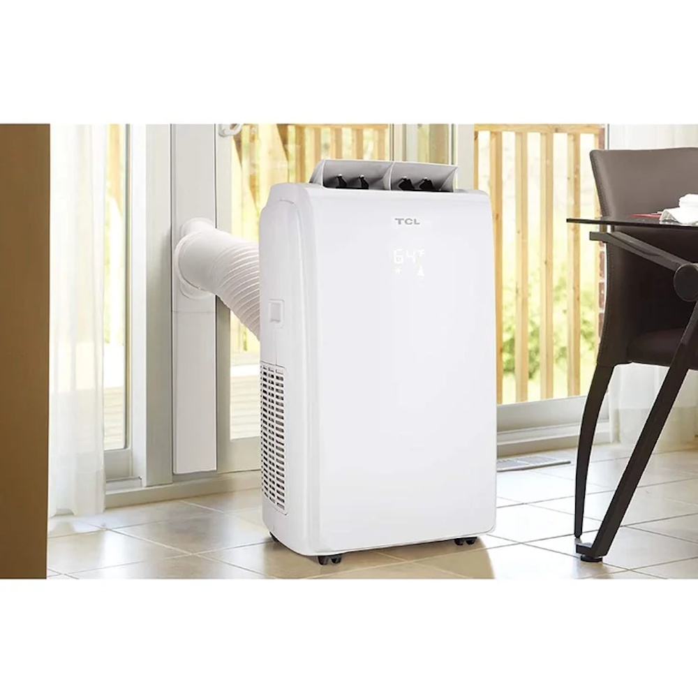 TCL TAC-12CPB/KW Mobiles Klimagerät | 3-in-1 Kühlen, Entfeuchten & Ventilieren | 11.000 BTU/h | Für Räume bis 35 m² | EEK: A