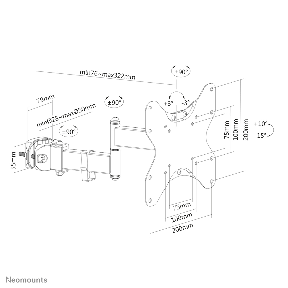 Neomounts FL40-450BL12