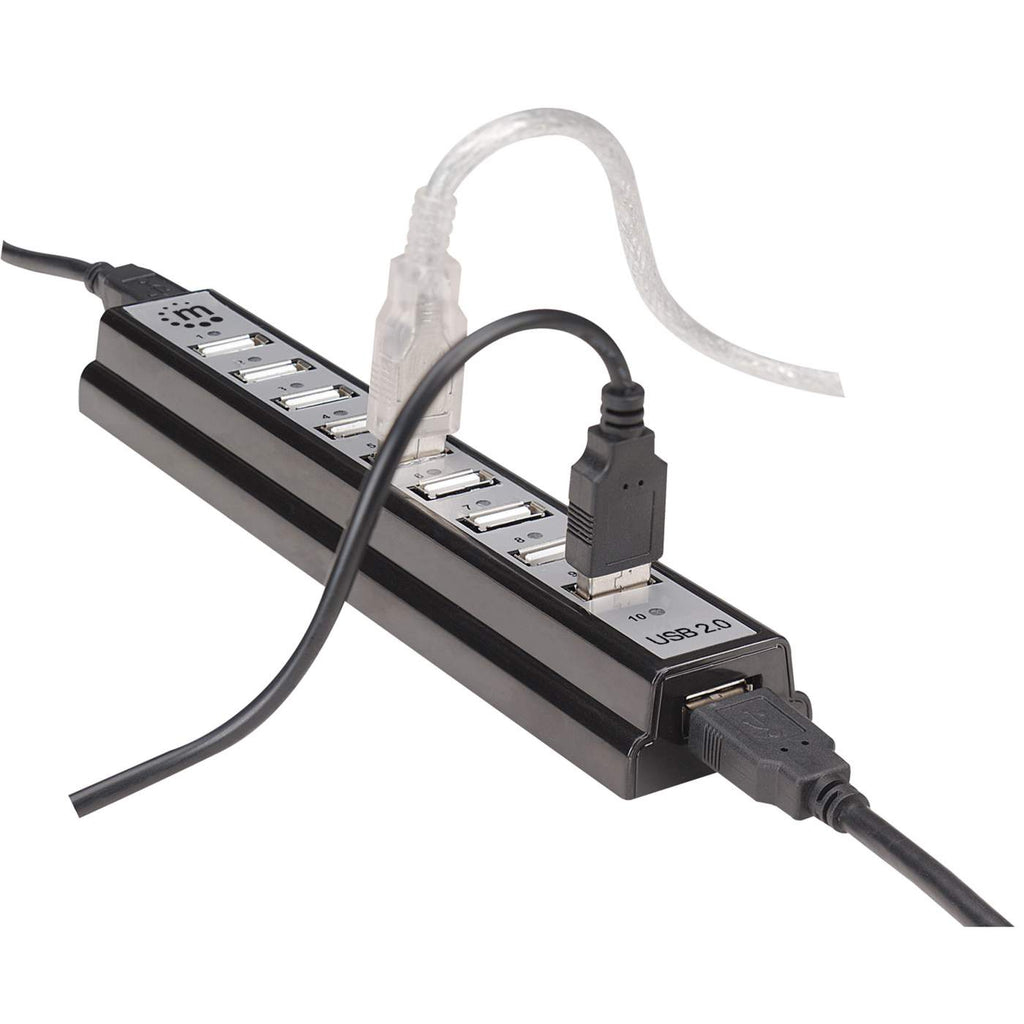 Manhattan Hi-Speed USB 2.0 Desktop Hub 10 Ports
