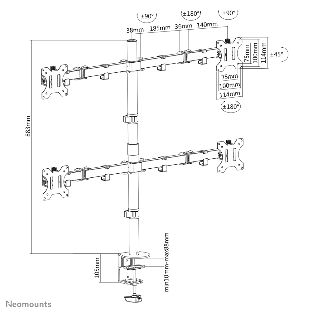 Neomounts FPMA-D550D4BLACK