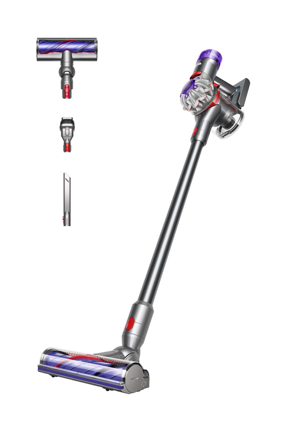 Dyson V8 Stick Vacuum Cleaner Cordless, 425 Watt - Nickel/Silver