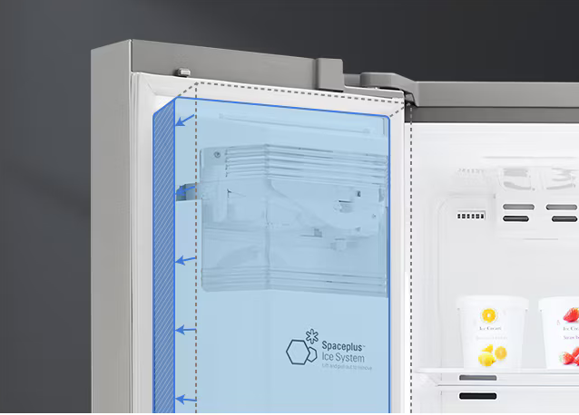 Platzsparendes SpacePlus™ Eissystem LG GSLC41EPPE SpacePlus Eissystem