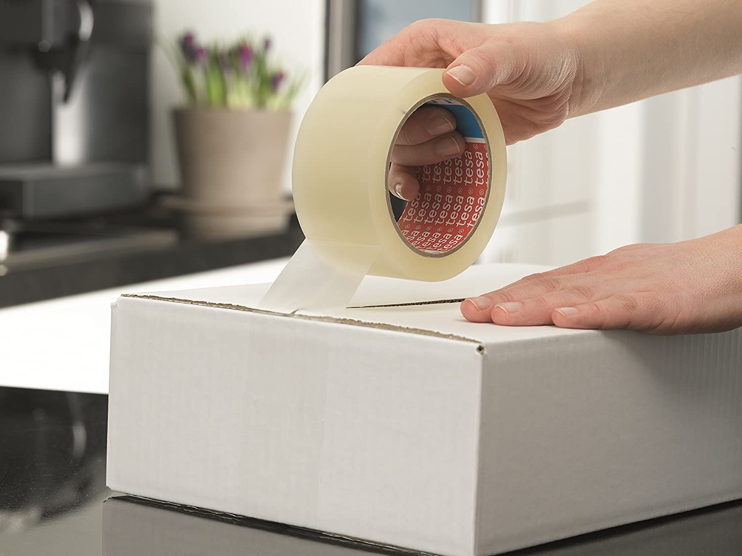 Tesa 4195-00000-04 PP packing tape (66m:50mm) transparent | EAN: 4042448429827 | Order online now at store-jet.de!