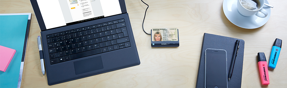 REINER SCT cyberJack RFID Chip-Kartenleser basis | Für den neuen Personalausweis (nPA)