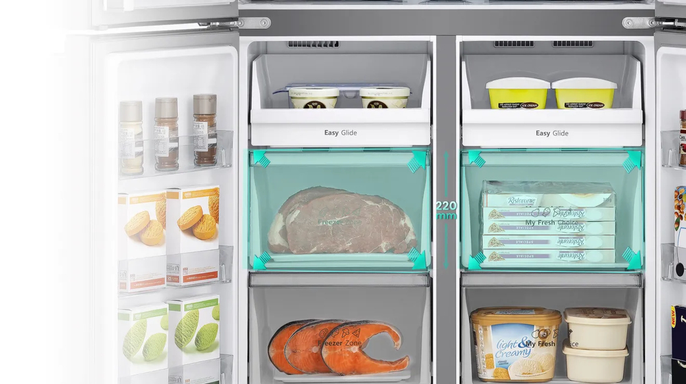 Große Gefrierschubladen Hisense French Door