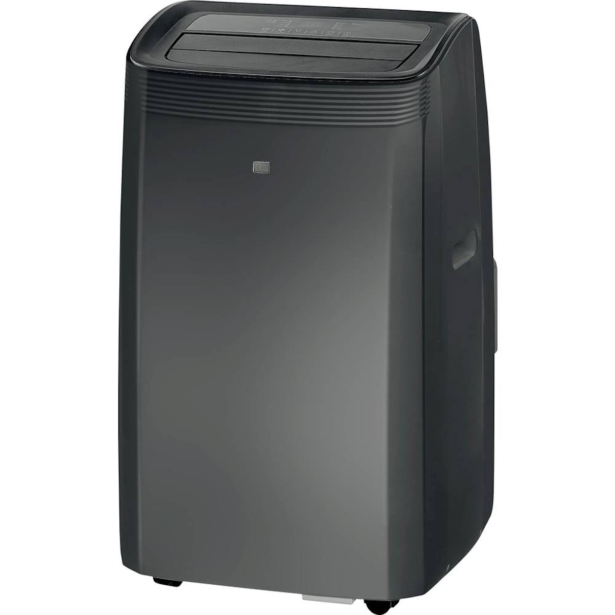 Schwarzes TCL TAC-09CPB/NZB HE Monoblock-Klimagerät, 2.640 W, 9.000 BTU, Energieklasse A++, Frontansicht mit LED-Anzeige und Luftauslasslamellen