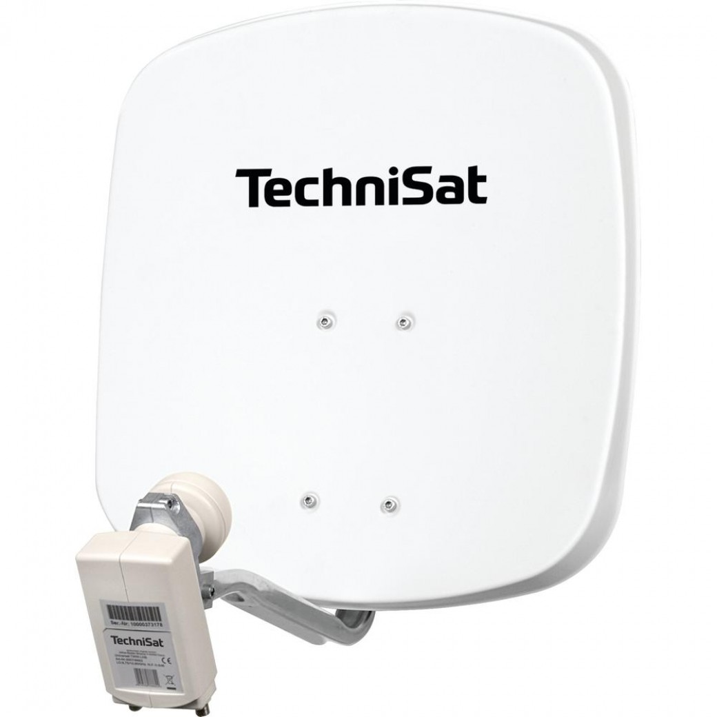 19jbCnvsq9LRsK TechniSat DIGIDISH 45, weiß Univ.-Twin mit Wandhalterung