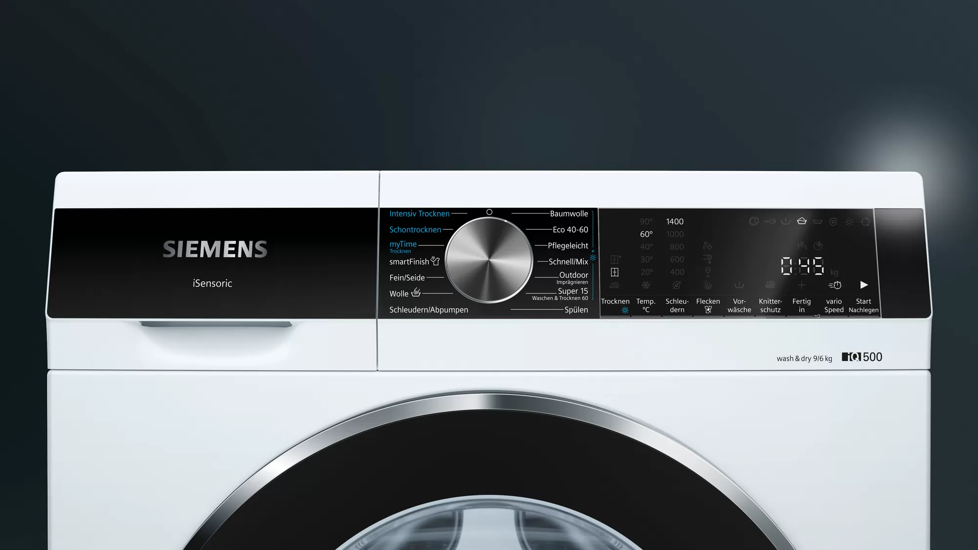 Siemens WN44G240 iQ500 washer dryer, 9/6 kg, 1400 rpm.