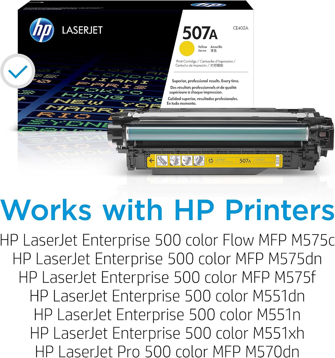 HP 507A Yellow Original LaserJet Tonerkartusche - Tonerpatrone (CE402A)