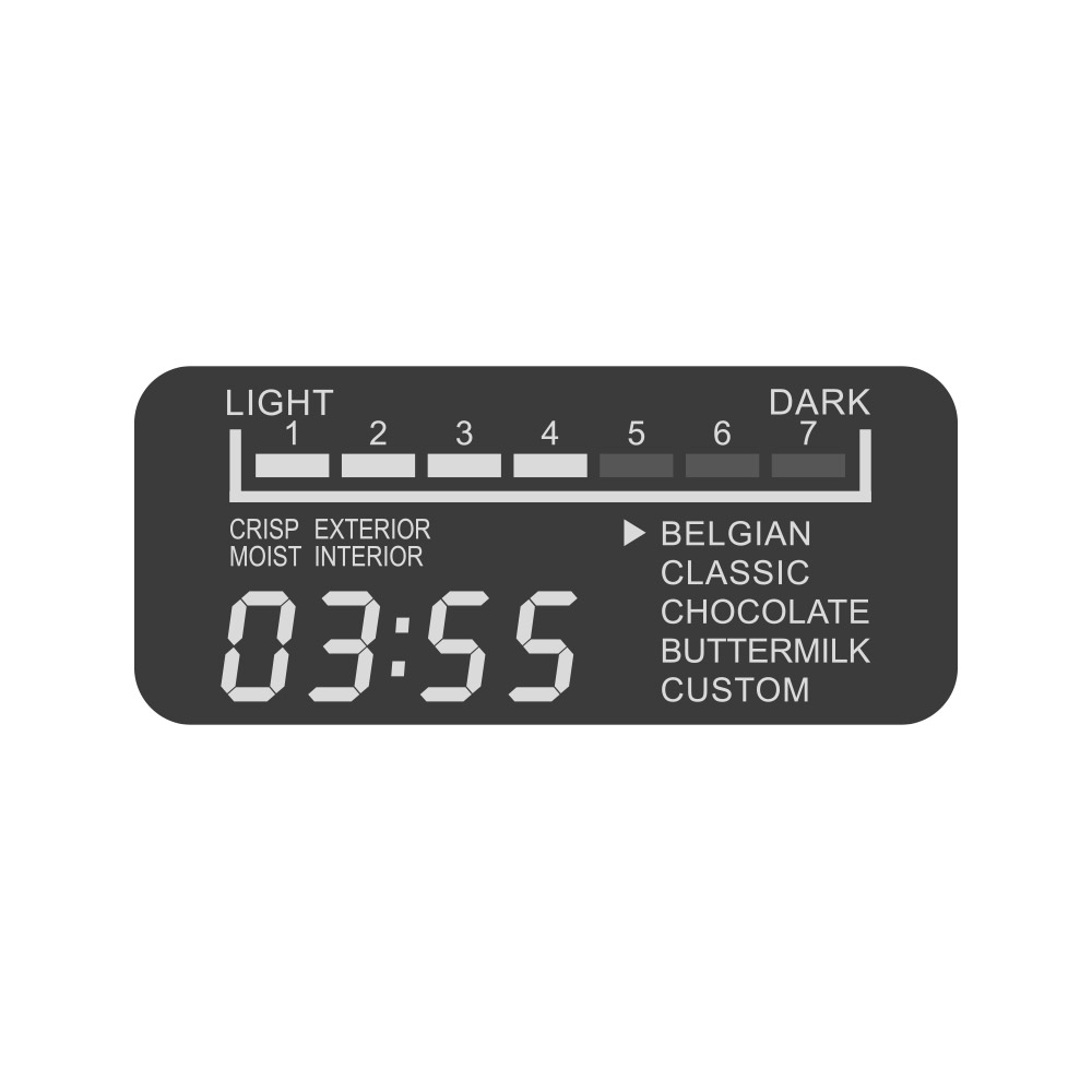 Gastroback 42449 Advanced Control: Waffelgenuss in Perfektion & edlem Schwarz - volle Kontrolle! Steuerung über das smarte LCD-Display