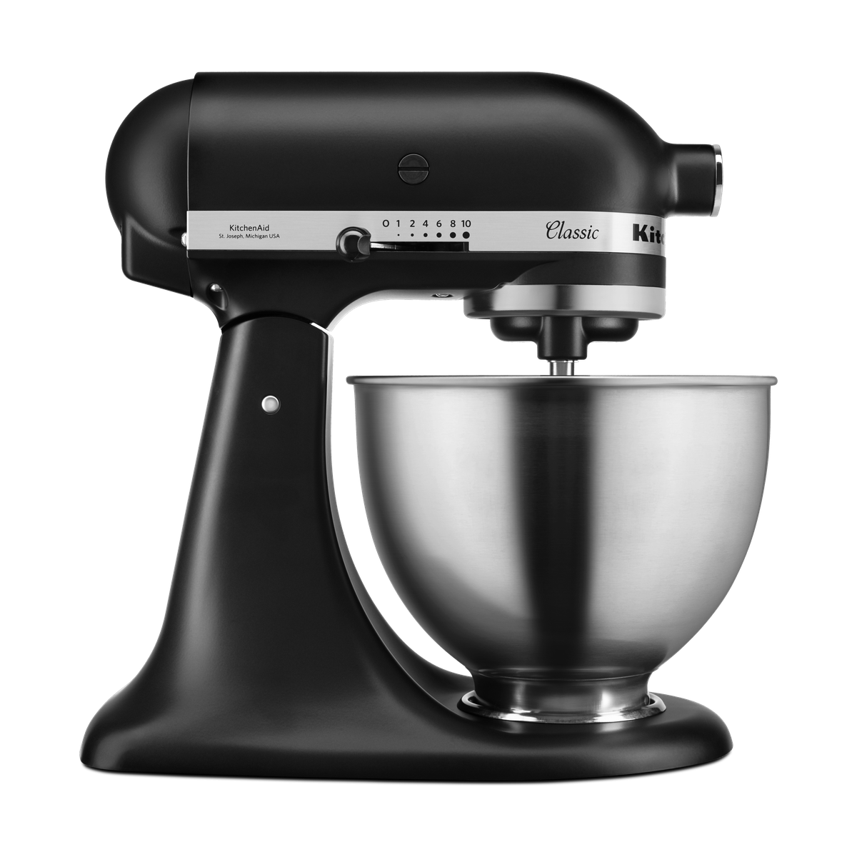 KitchenAid Classic 4,3 liter, Küchenmaschinen mit kippbarem Motorkopf schwarz matt