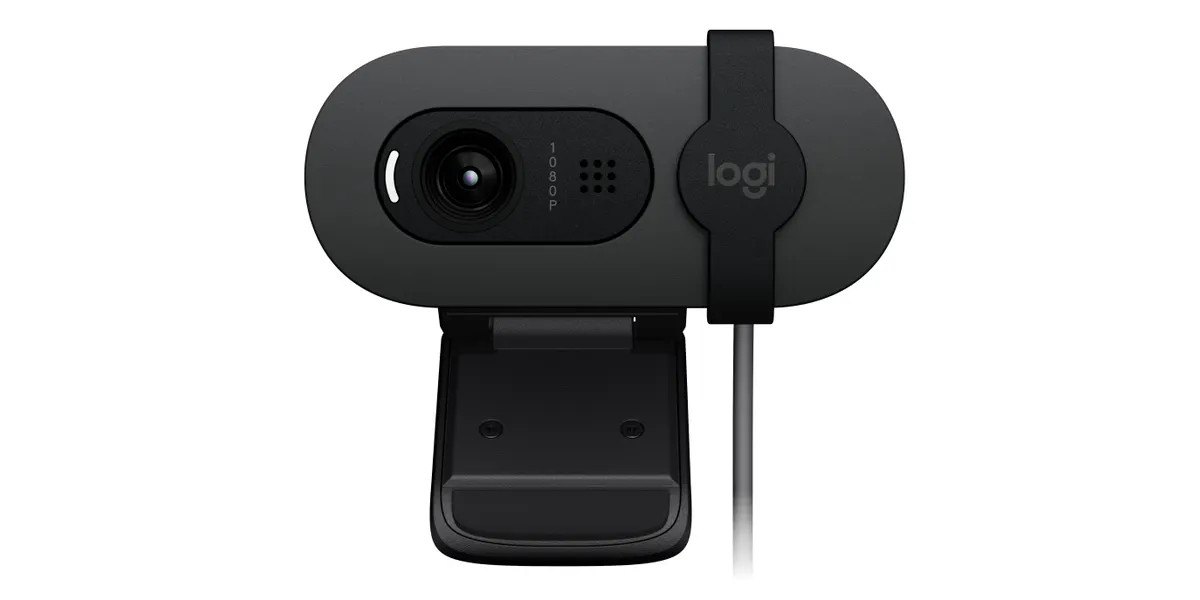 Logitech BRIO 100 HD Webcam Graphite front view