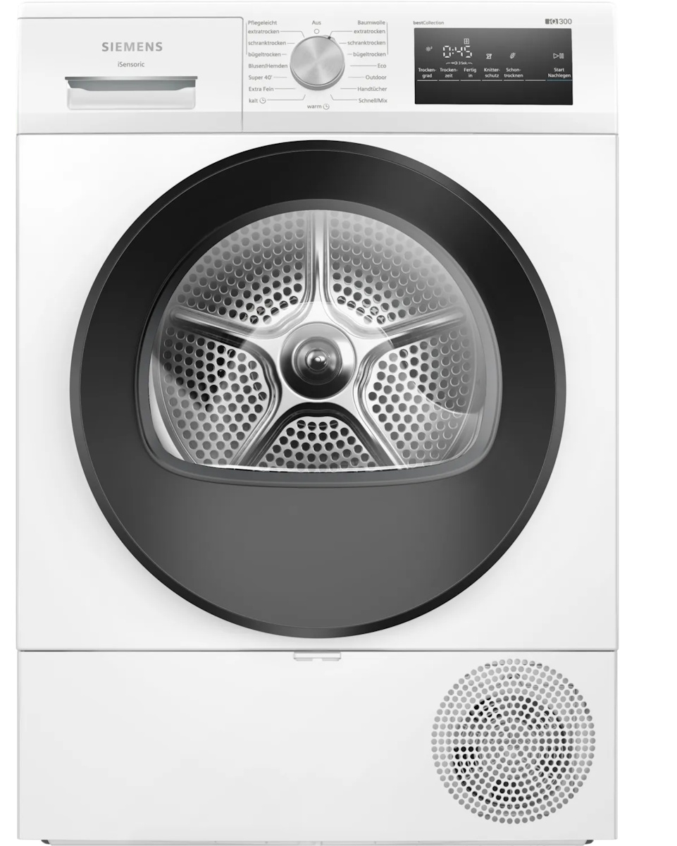 Siemens WT45HVG4 iQ300 Wärmepumpentrockner 8kg Frontansicht