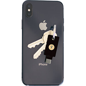 Yubico - YubiKey 5C NFC - Two Factor Authentication USB and NFC Security Key, Fits USB-C Ports and Works with Supported NFC Mobile
