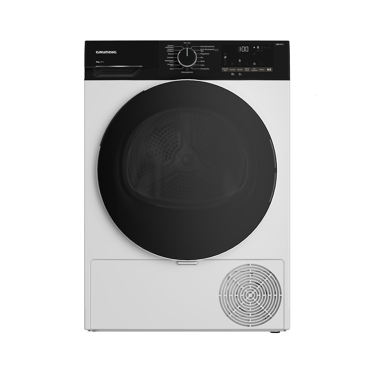Grundig Wärmepumpentrockner 9 kg Kapazität Grundig GT55924F14 Wärmepumpentrockner Frontansicht, weiß