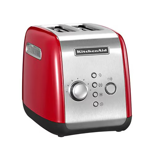 KitchenAid 5KMT221EER Toaster, rechte Seitenansicht mit elegantem, abgerundetem Design.