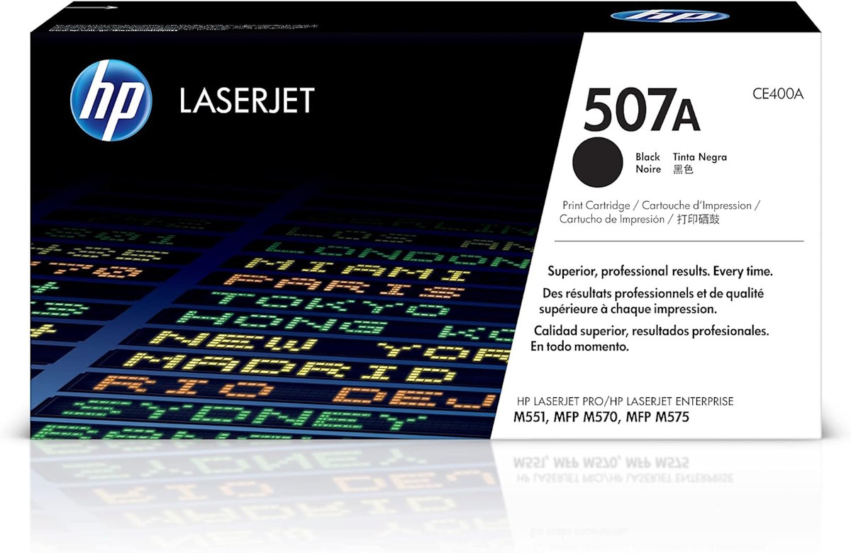 HP 507A Schwarz Original LaserJet Tonerkartusche - Tonerpatrone (CE400A)