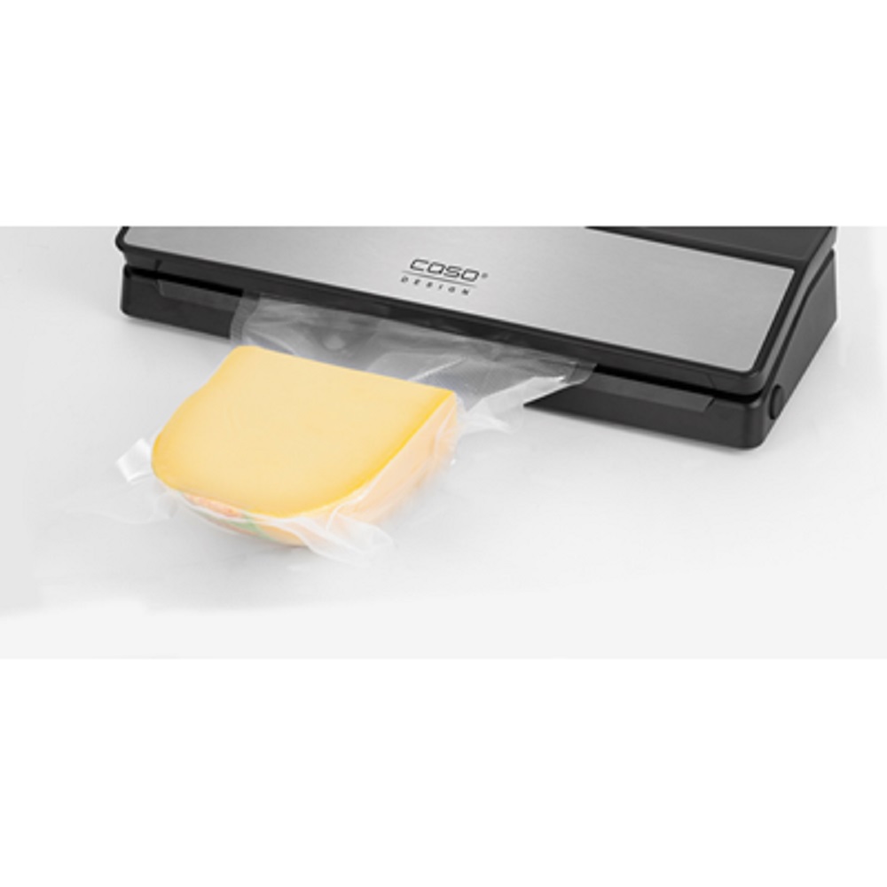 CASO VR 394 mit geöffnetem Deckel und integriertem Foliencutter