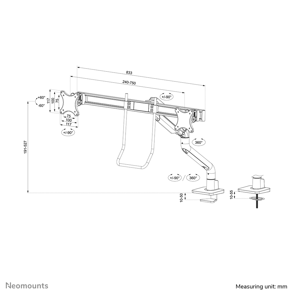Neomounts DS75S-950BL2