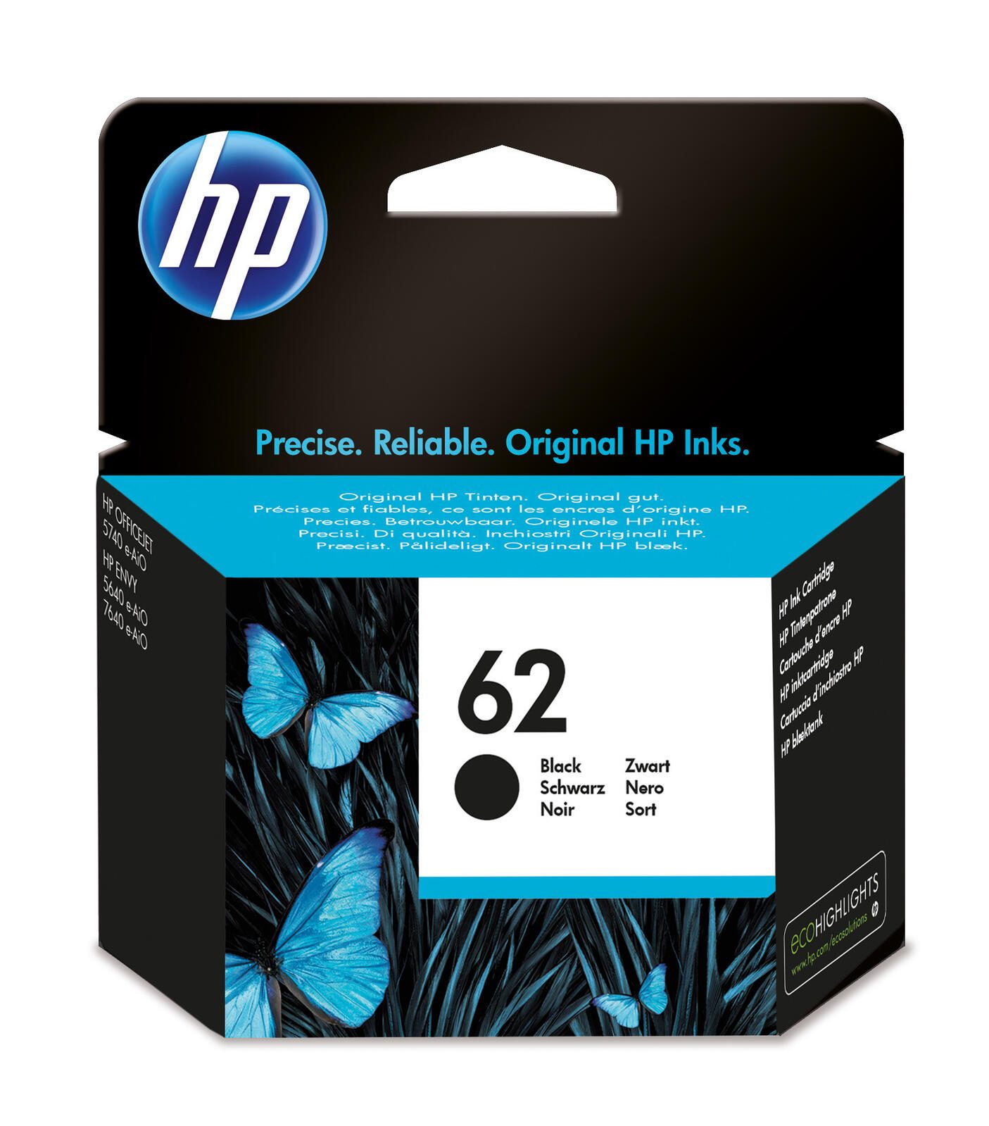 HP 62 Schwarz Original Druckerpatrone