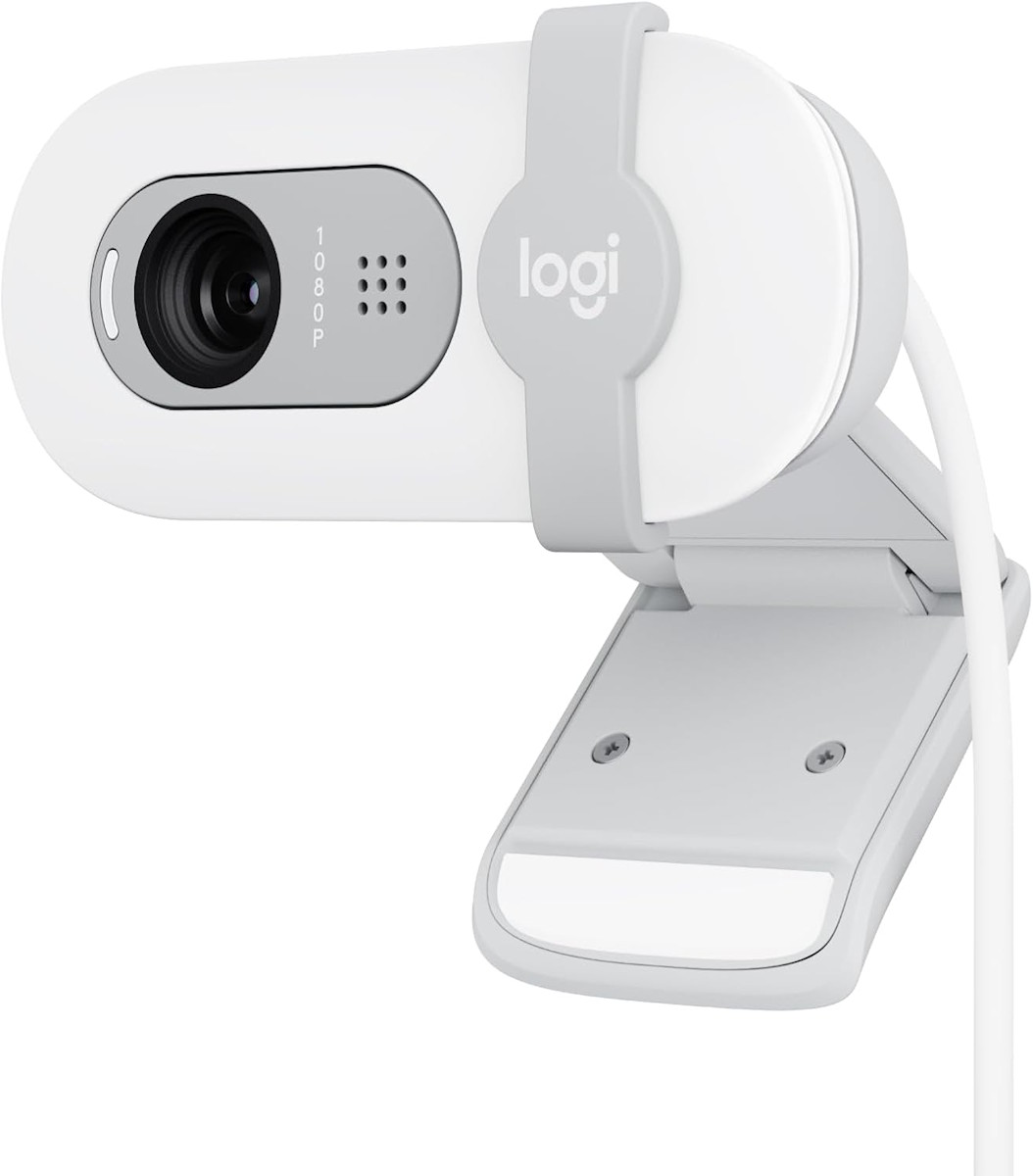 Logitech Brio 100 HD Webcam Weiß im eleganten Design
