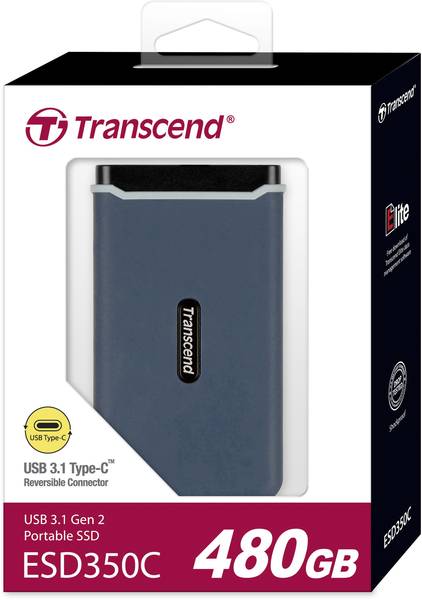 Transcend ESD350C 480GB Portable SSD in Originalverpackung mit Sichtfenster