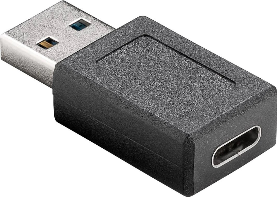 Goobay 45400 2 in 1 Superspeed Adapter: USB 3.0 (Typ A) auf USB-C - Kompakt, schnell und vielseitig!