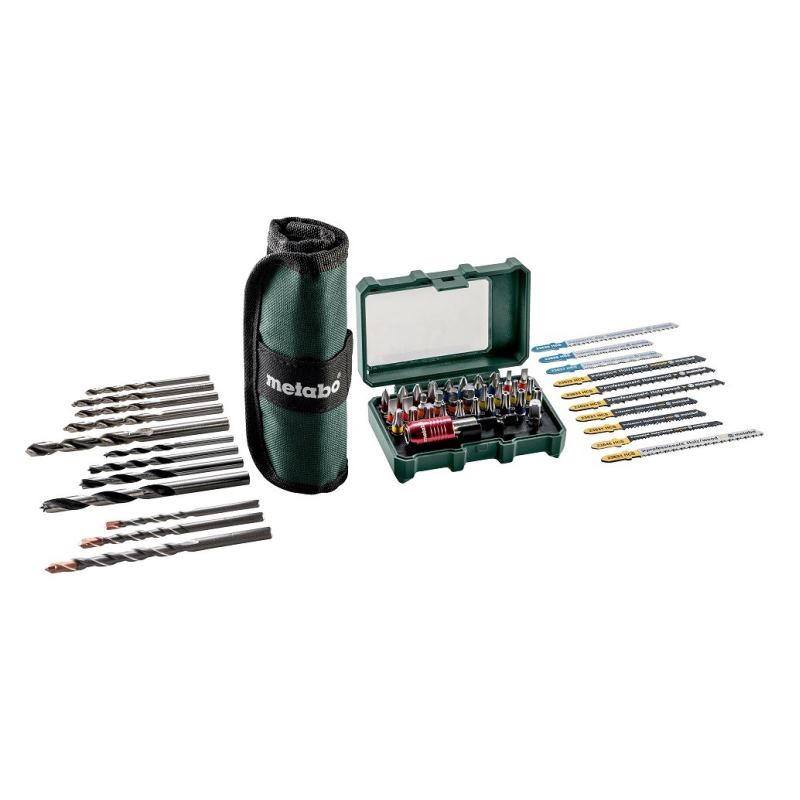 Metabo accessory set bit box, drill bit set and jigsaw blades 55 pieces