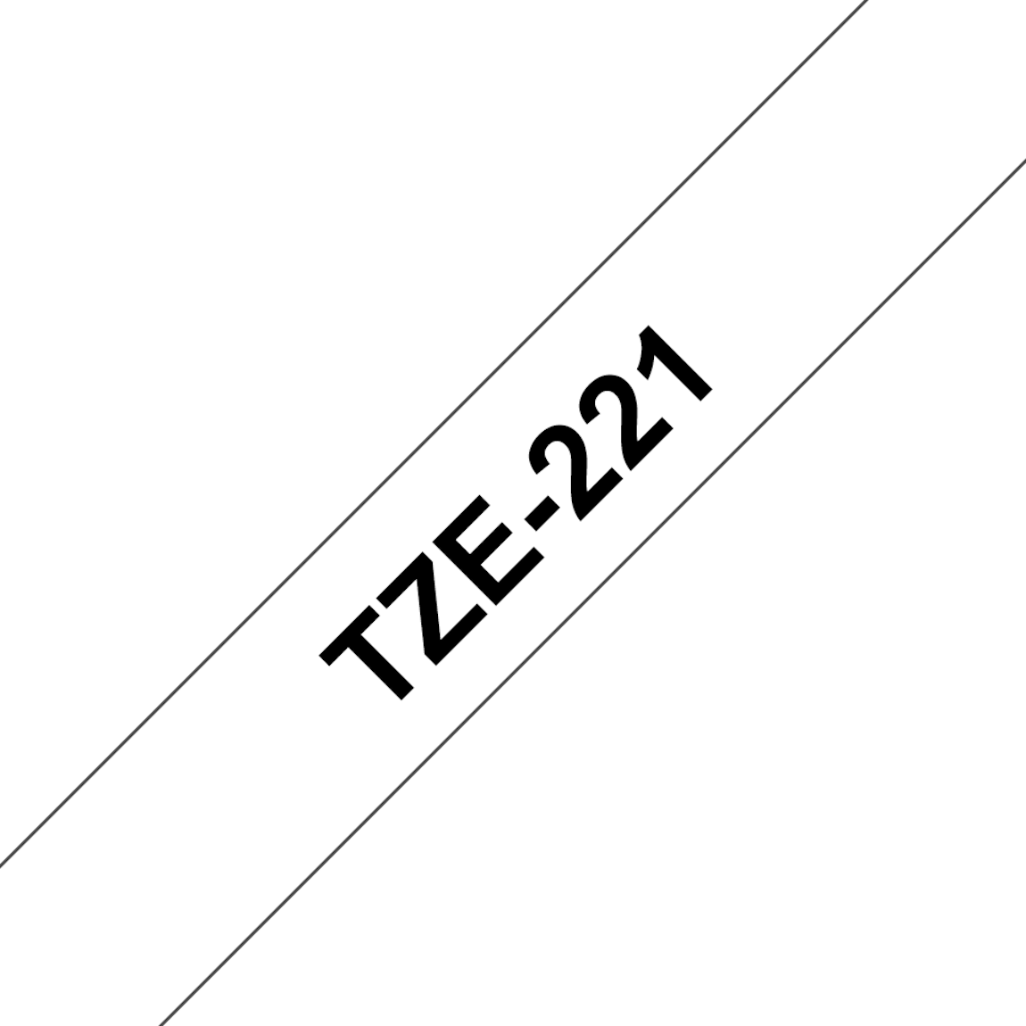 Brother TZe-221 Etiketten, laminiertes Schriftband - schwarz auf weiß | 9mm