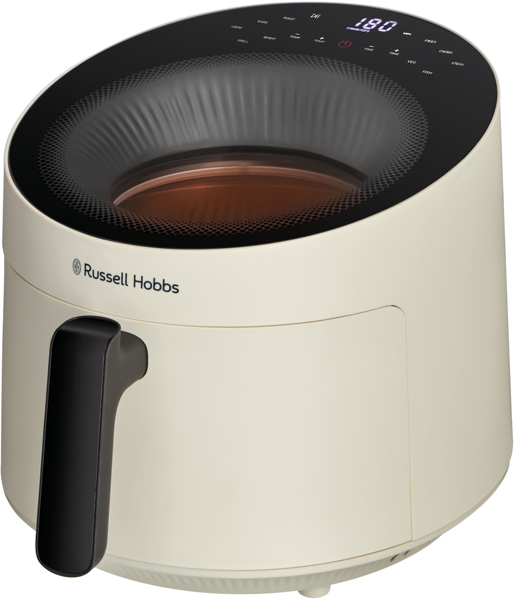 Russell Hobbs SatisFry Panoramic Airfryer 5L, Frontansicht in Creme
