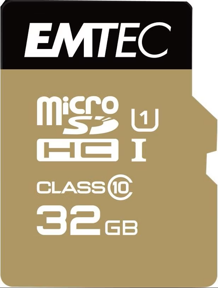 EMTEC Elite Gold MicroSD 32 GB | Class 10 UHS-I U1 | Inkl. SD-Adapter