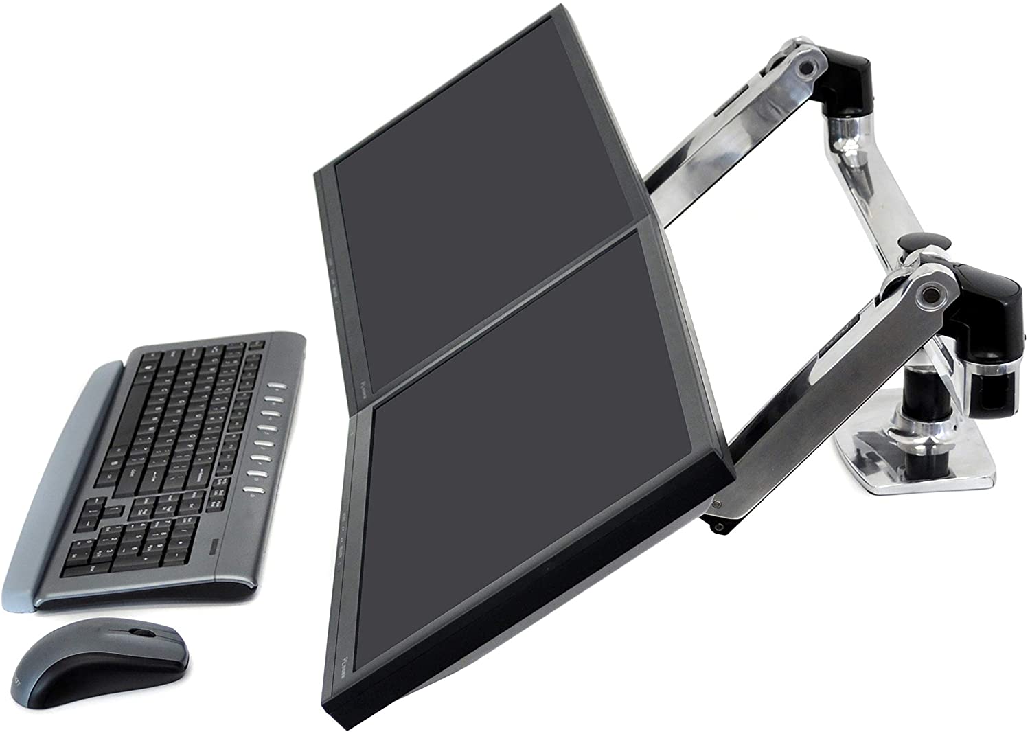 ag_2 LX Dual Monitor Arm für zwei Monitore nebeneinander, Tischhalterung