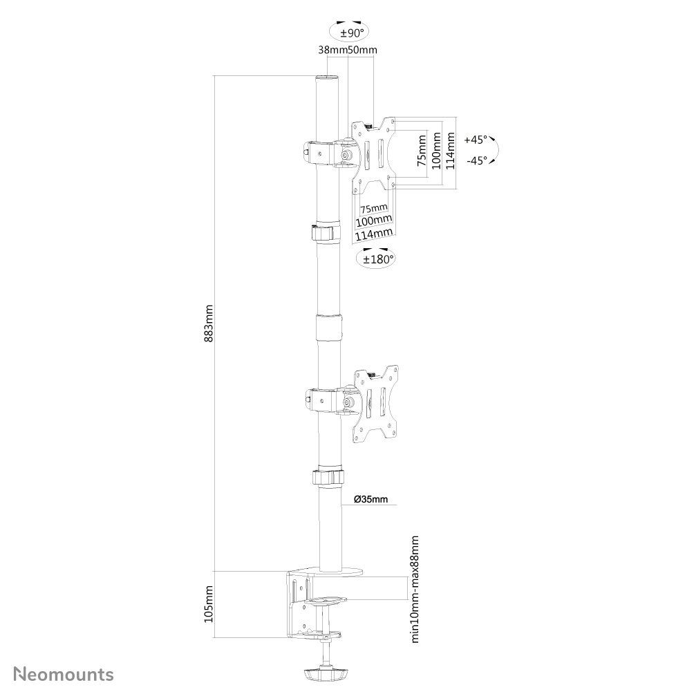 Neomounts FPMA-D550DVBLACK